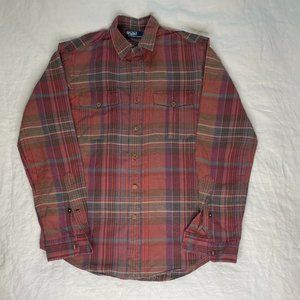 Ralph Lauren plaid, button-down, silk and linen shirt
